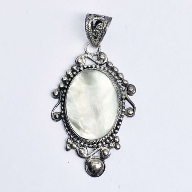 PD 13254 MP-(HANDMADE 925 BALI SILVER PENDANT WITH MOTHER OF PEARL)